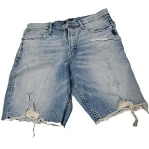 Sz 29 NWT Silver Jeans Co Womens Distressed Frisco High Rise Shorts 29x9.5